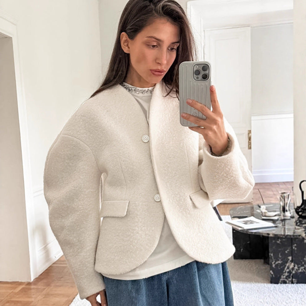 Damen Elegante und oversized Blazerjacke R&B