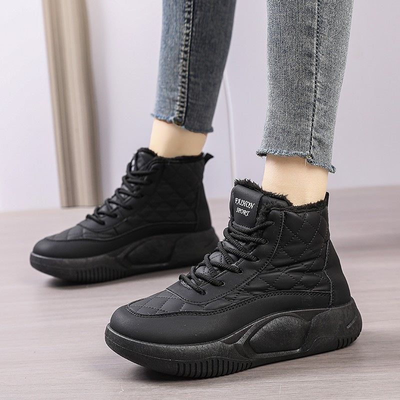 Damen Sportliche High-Top Sneakers mit wärmendem Innenfutter R&B