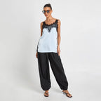 Damen Satin Cami mit Spitzenakzenten R&B
