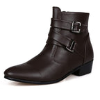 Damen modische Stiefeletten mit elegante Schnallen und strapazierfähigem Obermaterial