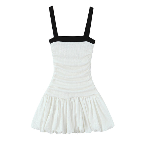 Damen Spielkleid mit Rüschendetails und schmalen Trägern R&B