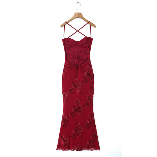 Damen Bodycon Kleid mit floralem Spitzenbesatz R&B