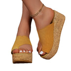 Damen Wedge-Pantoletten mit glitzerndem Obermaterial und komfortablem Fußbett R&B