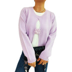Damen Strickjacke mit verspieltem Blüten-Detail R&B