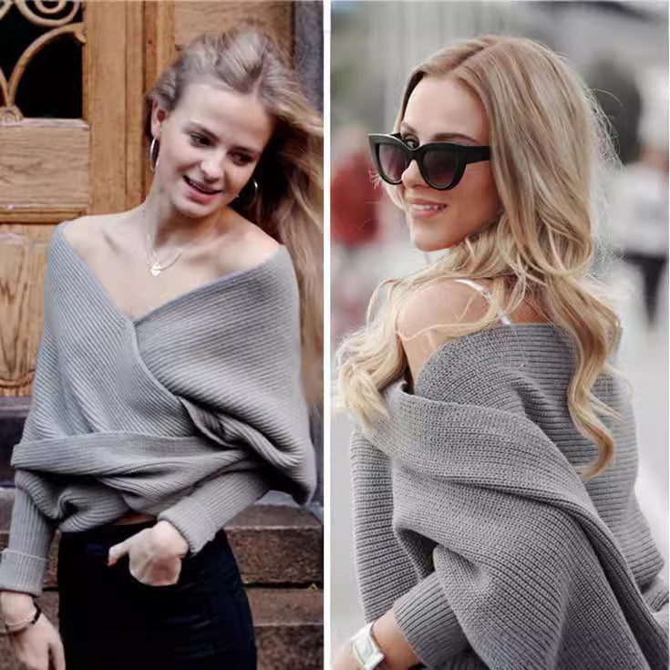 Damen Großer Strickschal mit innovativer Knotenoptik und weichem Material