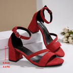 Damen elegante Blockabsatz Sandalen R&B