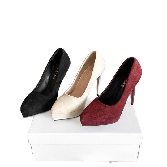 Damen elegante Pumps mit plateauförmiger Sohle R&B
