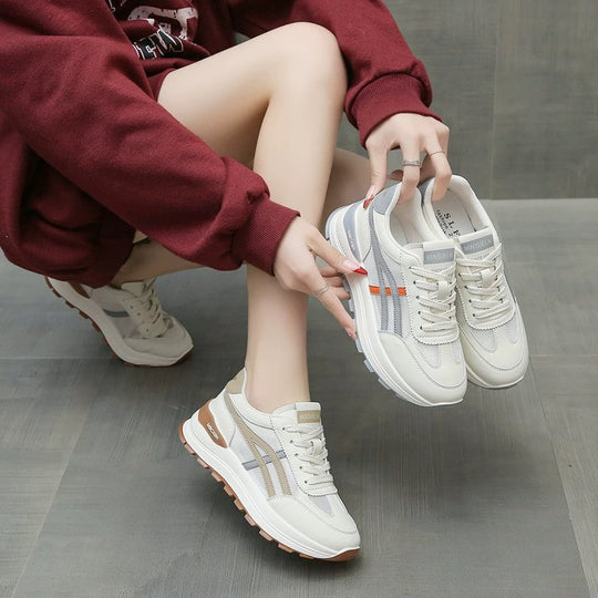 Damen Sportliche Sneakers mit atmungsaktivem Mesh-Obermaterial und dämpfender Sohle R&B