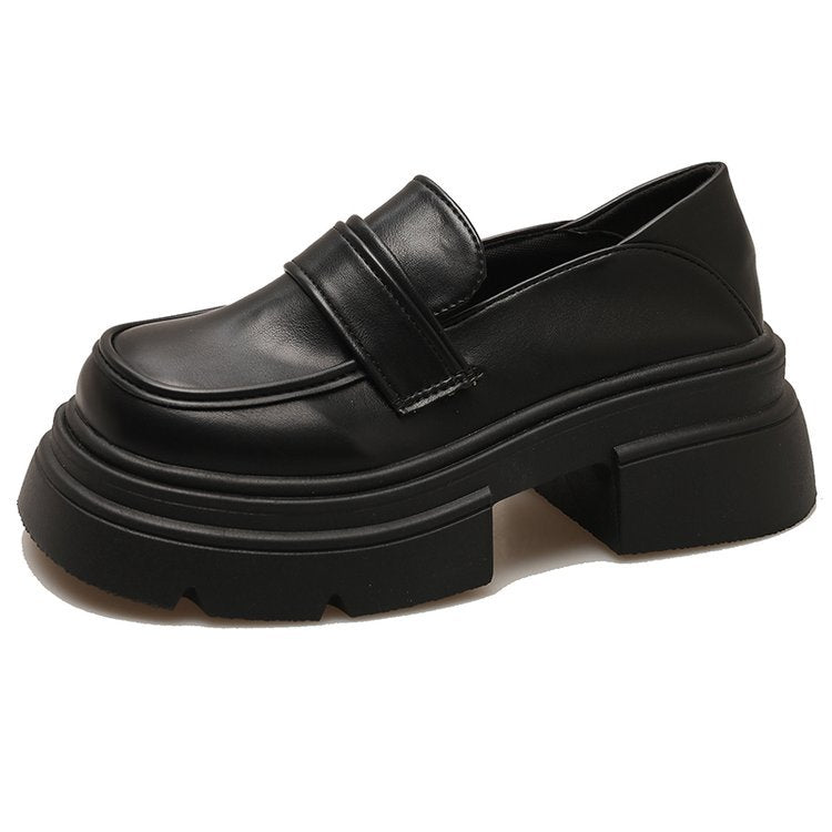 Damen modische Schnürloafers mit stabiler Plattformsohle und eleganter Riemenverzierung R&B