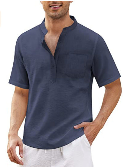 Herren Leichte Kurzarm-Hemd R&B