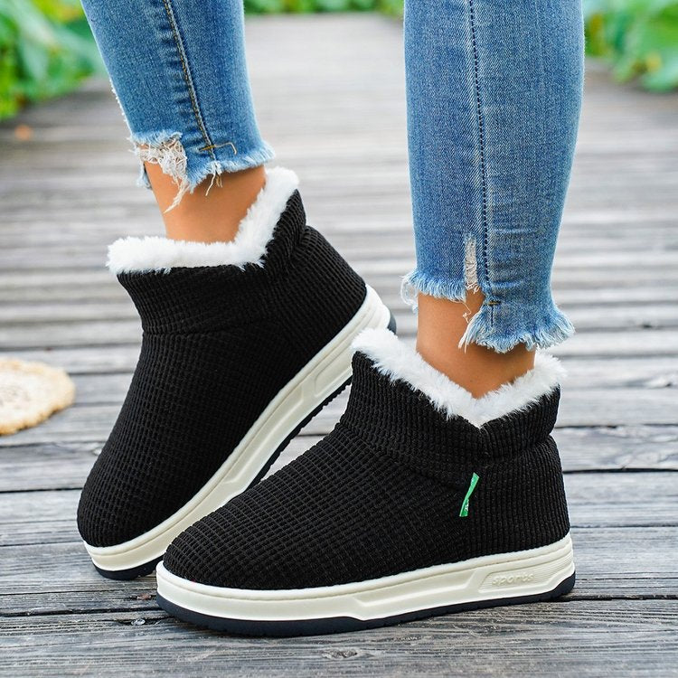 Damen gefütterte Stiefeletten mit elastischem Halsausschnitt R&B