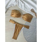 Damen Bandeau-Bikini mit elegantem Schmuckdetail und modischem Schnitt R&B