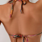 Damen Triangel-Bikini mit floralem Design