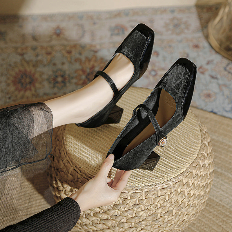 Damen elegante Slingback Ballerinas mit modischem Riemen R&B