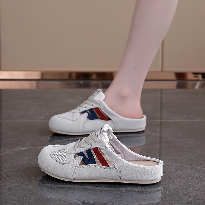 Damen Sneaker mit offenem Fersenbereich und atmungsaktiver Mesh-Oberfläche R&B