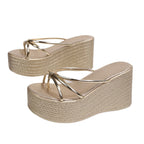 Damen Wedge-Sandalen mit elegantem Riemen-Design und komfortablem Fußbett R&B