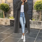 Damen Grobstrickcardigan mit tiefen Taschen und voluminösen Ärmeln