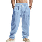 Herren lockere Cargo-Hose mit praktischen Seitentaschen und verstellbarem Kordelzug R&B