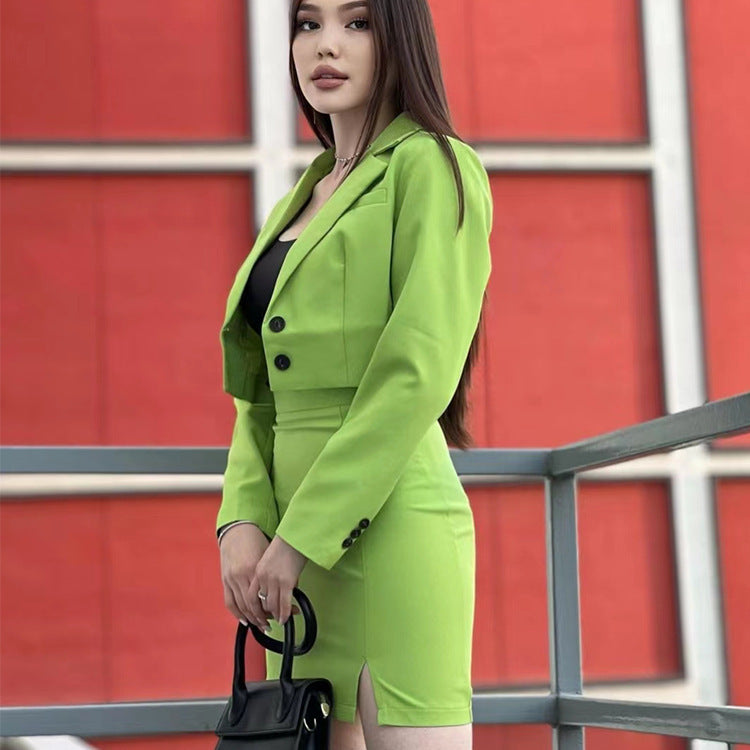 Damen Blazer-Kleid im eleganten Schnitt mit dekorativen Knopfdetails R&B