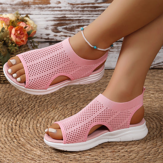 Damen atmungsaktive Badeschuhe mit rutschfester Sohle und elastischem Knöchelansatz R&B