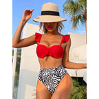 Damen Bikini-Set mit aufregendem ZR&Bra-Design und dekorativen Rüschen R&B