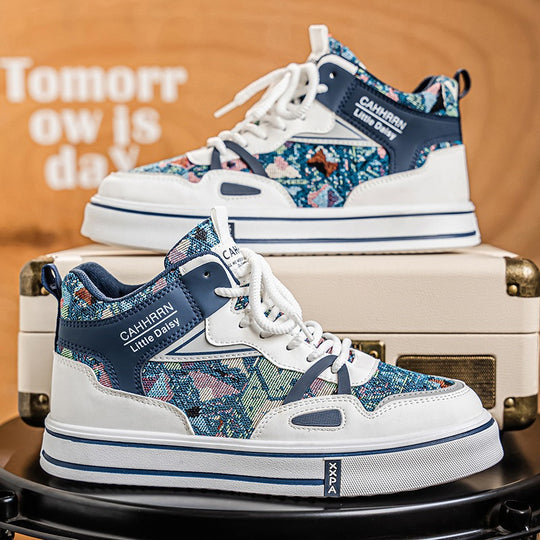 Damen Sportliche High-Top Sneakers mit atmungsaktivem Obermaterial und dämpfender Sohle R&B