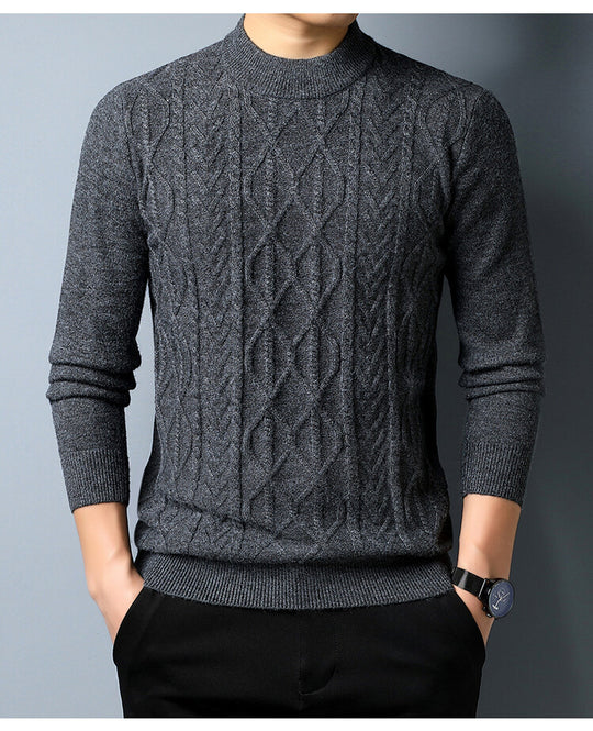Herren Strickpullover mit strukturiertem Zopfmuster R&B