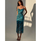 Damen Chiffon Maxikleid mit elegantem Wickeldesign und zarten Spaghettiträgern R&B