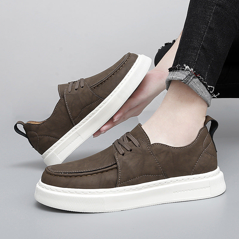 Damen Modische Leder Sneakers im sportlichen Design R&B