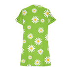 Damen lässiges Sommerkleid mit Blumenmuster und praktischen Taschen R&B