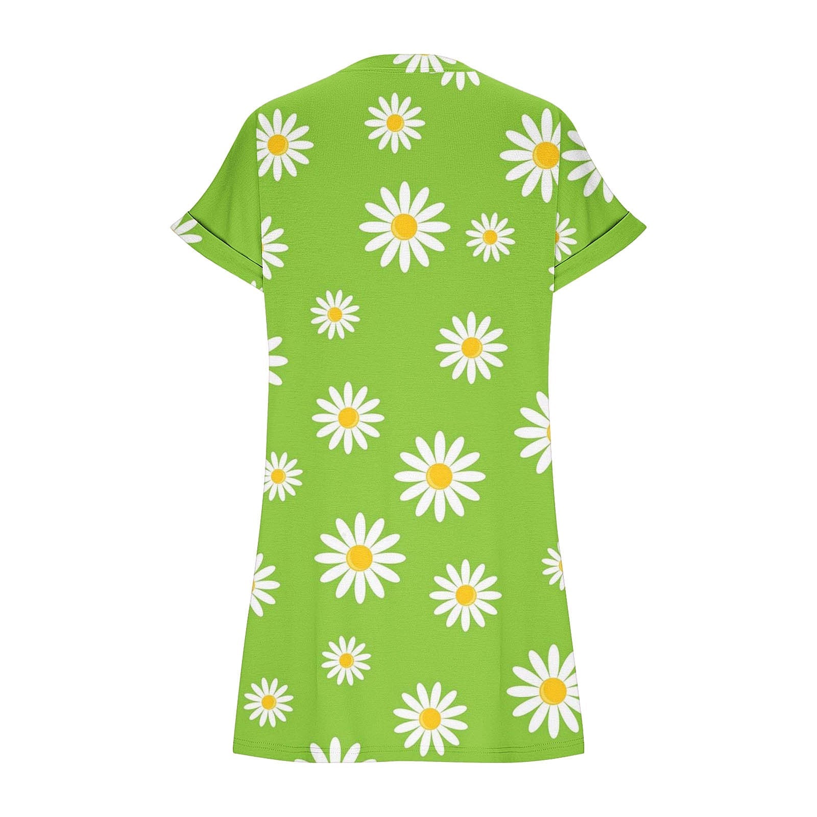 Damen lässiges Sommerkleid mit Blumenmuster und praktischen Taschen R&B