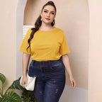 Damen modisches Basic T-Shirt R&B