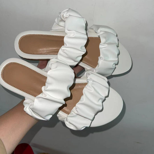 Damen komfortable Riemchensandalen mit elegantem Rüschendesign R&B