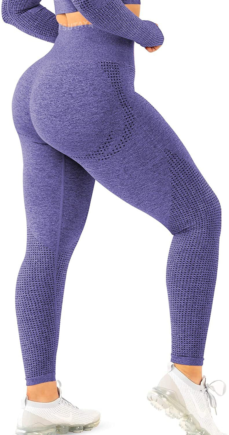 Damen Hohe Performance Fitnessleggings mit strukturierter Oberfläche R&B