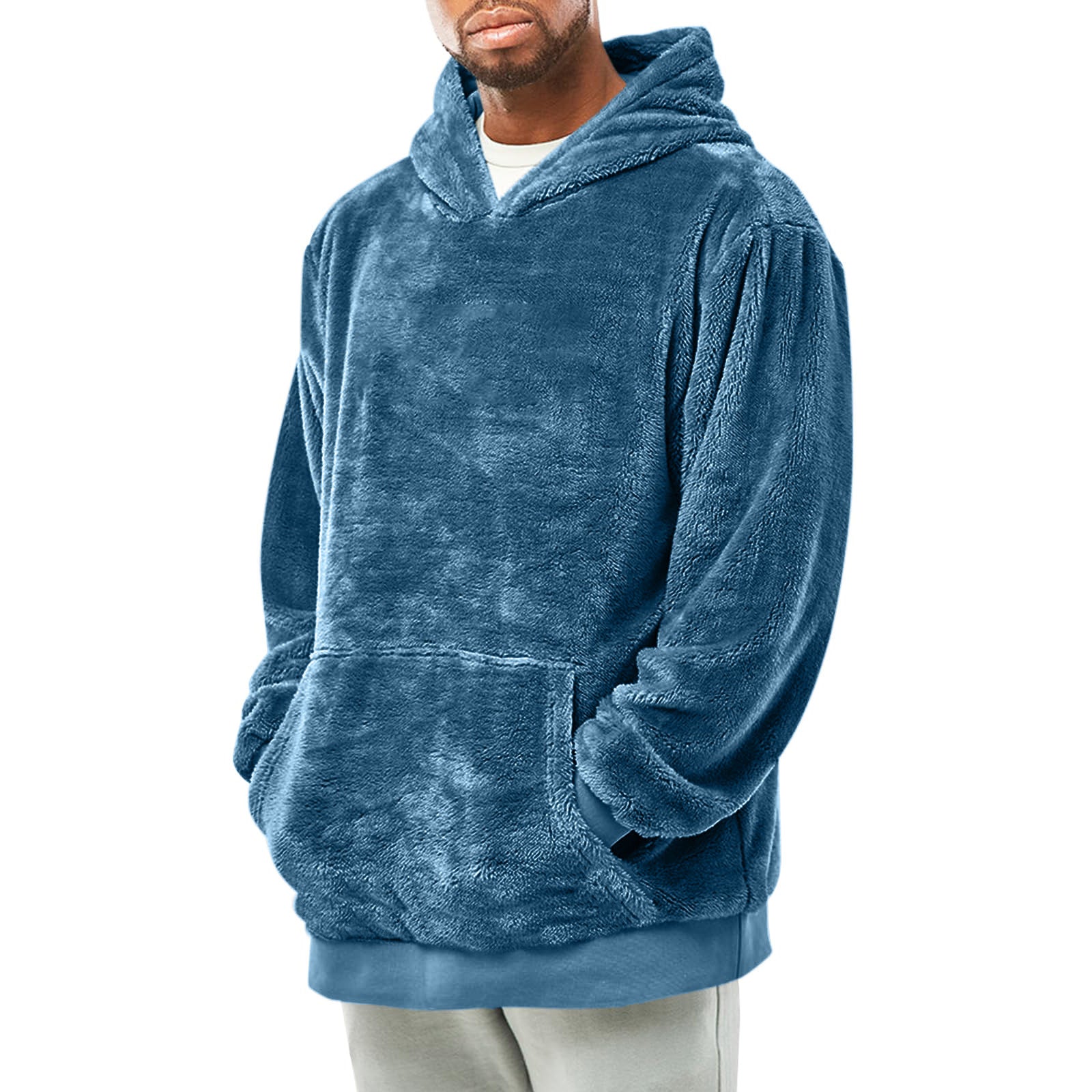 Herren kuscheliger Fleece-Hoodie R&B