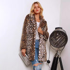 Damen Trendiger Leopardenfell-Cape R&B