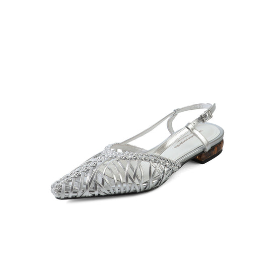 Damen Slingback Sandalen mit geflochtenem Design und komfortablem Blockabsatz R&B
