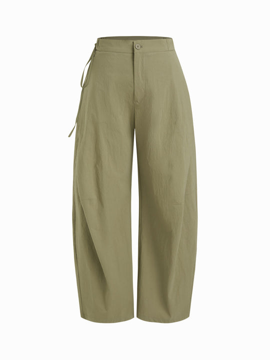 Damen lässige Culotte-Hose mit elastischem Bund und praktischen Seitentaschen R&B