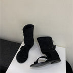 Damen modische Stiefeletten mit offener Zehenpartie und flexiblem Riemen R&B
