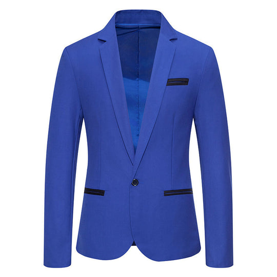 Herren Eleganter Blazer mit kontrastierenden Details R&B