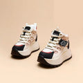 Damen Sportliche Plateau-Sneaker mit atmungsaktiver Mesh-Oberfläche und rutschfester Sohle