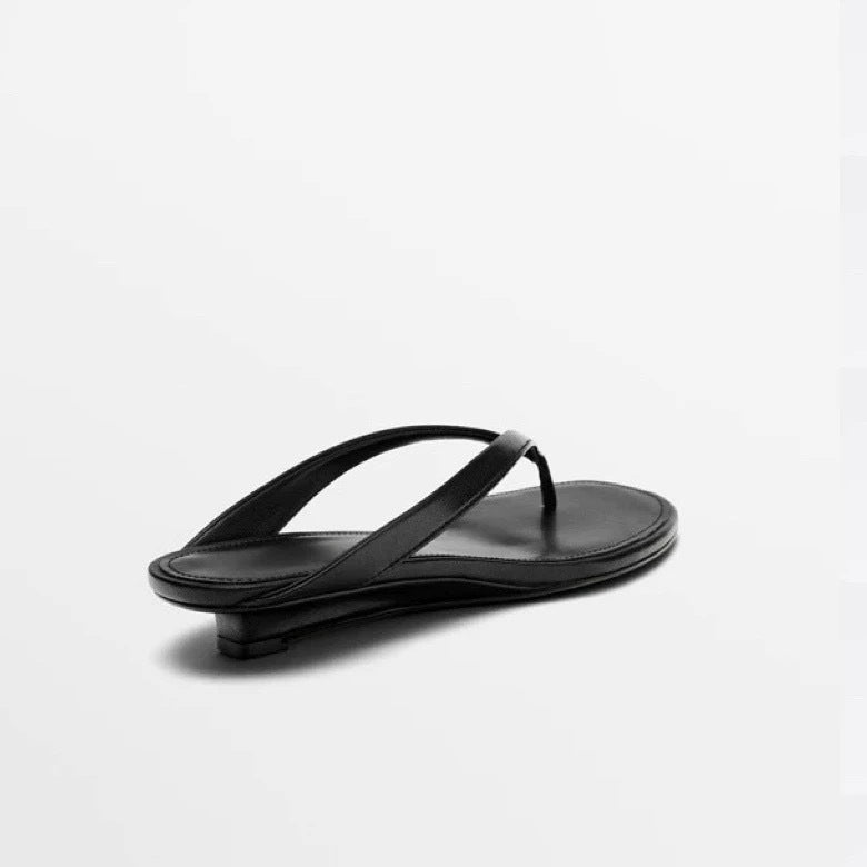Damen elegante Zehentrenner-Sandalen mit minimalistischem Riemendesign R&B