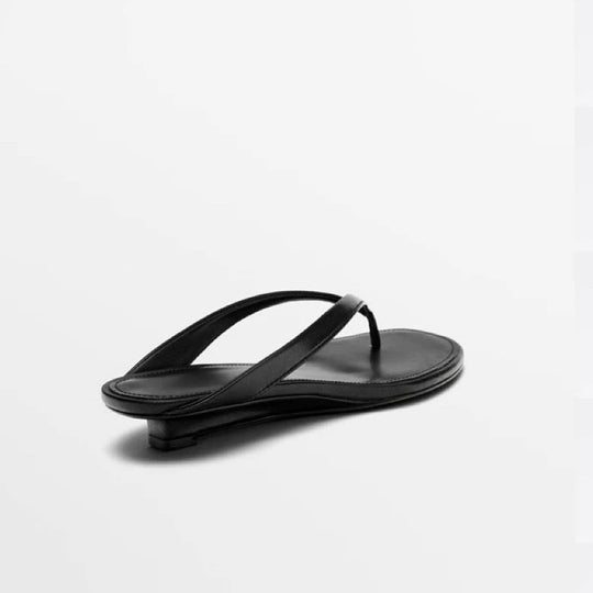 Damen elegante Zehentrenner-Sandalen mit minimalistischem Riemendesign R&B