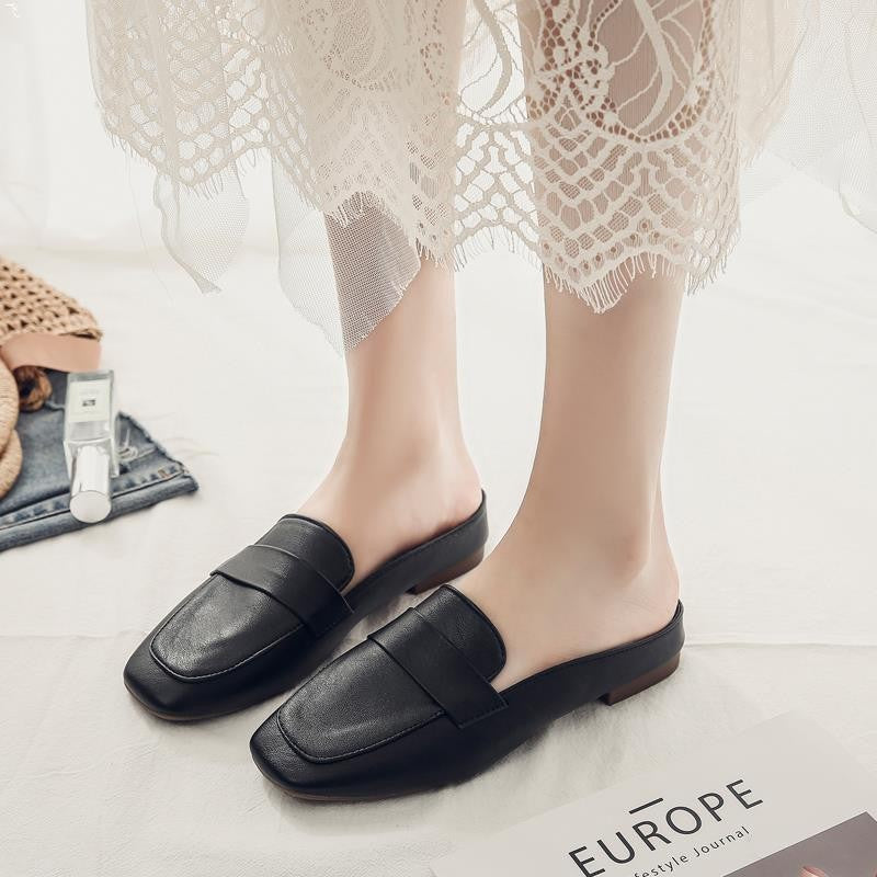 Damen elegante Slipper mit modischem Ledermuster R&B