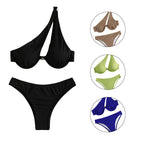 Damen Einteiliges Bademoden-Set mit asymmetrischem Trägerdesign R&B