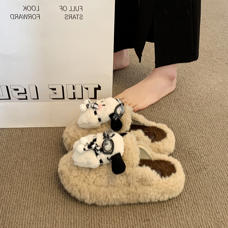 Damen kuschelige Hausschuhe mit süßem Tierdesign R&B