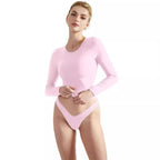 Damen Langarm-Top mit Raffung und figurbetontem Schnitt R&B