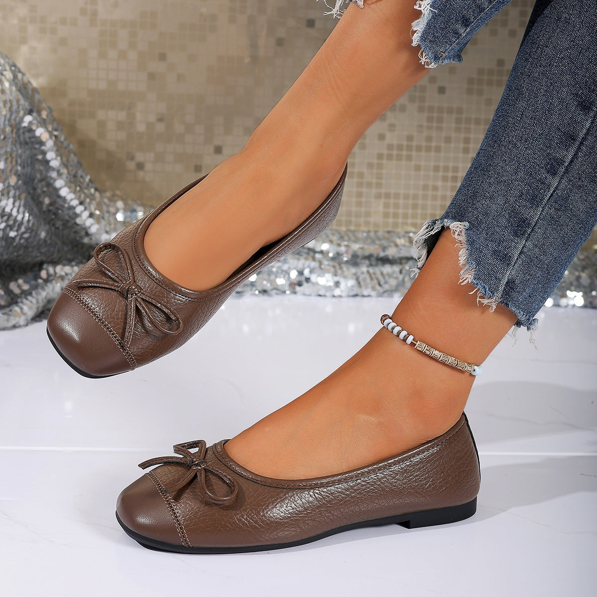 Damen Ballerinas mit modischem Schleifen-Detail R&B
