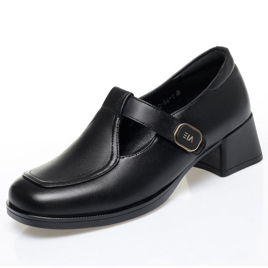 Damen Mary Jane Schuhe mit komfortablem Blockabsatz und modischem Schnallenakzent R&B