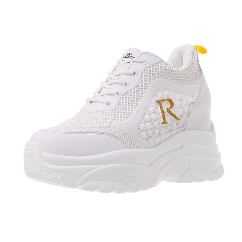 Damen modische Sneaker mit luftigen Netzdetails und rutschfester Sohle R&B